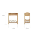 CuddleCo Aria Wave Changer with Hanging Rail - Rattan 4
