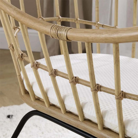 CuddleCo Aria Wave Crib  - Rattan 2