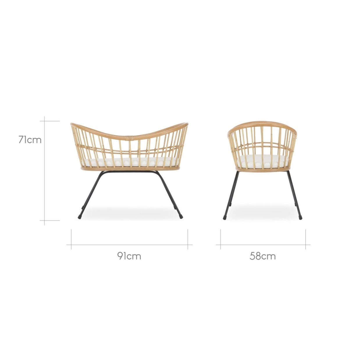 CuddleCo Aria Wave Crib  - Rattan 5