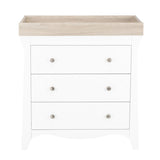 CuddleCo Clara 3 Drawer Dresser & Changer - White and Ash 4