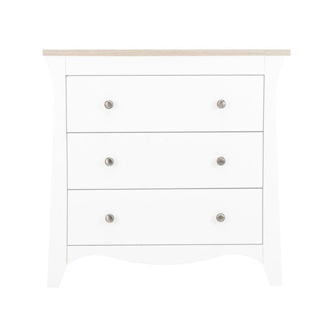 CuddleCo Clara 2 Piece Nursery Furniture Set (Cot Bed & Dresser) - White and Ash 7