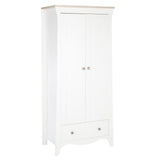 CuddleCo Clara 3 Piece Nursery Furniture Set (Cot Bed, Dresser & Wardrobe) - White and Ash 10