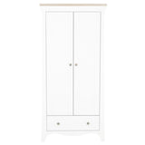 CuddleCo Clara 2 Door Double Wardrobe - White and Ash 4