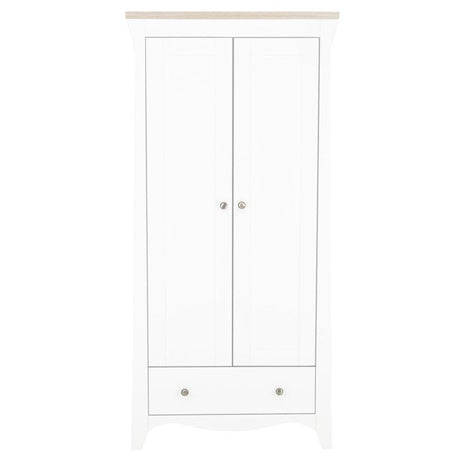CuddleCo Clara 3 Piece Nursery Furniture Set (Cot Bed, Dresser & Wardrobe) - White and Ash 14