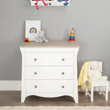 CuddleCo Clara 3 Drawer Dresser & Changer - White and Ash 2
