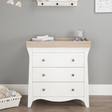 CuddleCo Clara 3 Drawer Dresser & Changer - White and Ash 3