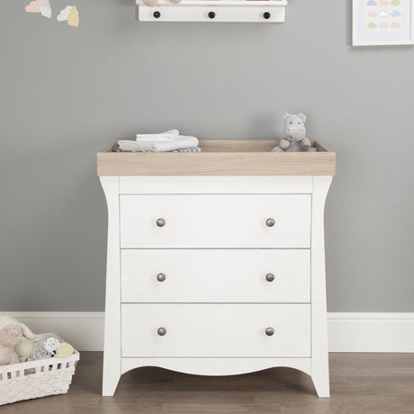 CuddleCo Clara 3 Drawer Dresser & Changer - White and Ash 3