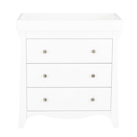 CuddleCo Clara 2 Piece Nursery Furniture Set (Cot Bed & Dresser) - White 9