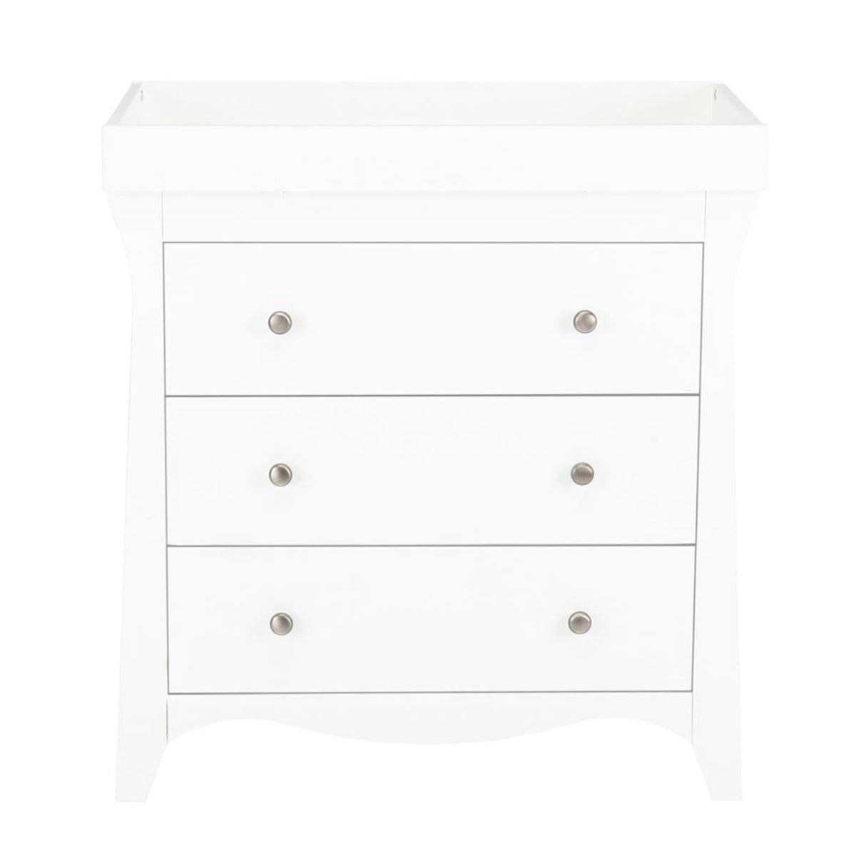 CuddleCo Clara 3 Piece Nursery Furniture Set (Cot Bed, Dresser & Wardrobe) - White 9