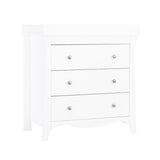CuddleCo Clara 3 Piece Nursery Furniture Set (Cot Bed, Dresser & Wardrobe) - White 10
