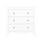 CuddleCo Clara 3 Piece Nursery Furniture Set (Cot Bed, Dresser & Wardrobe) - White 11