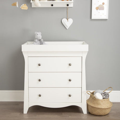 CuddleCo Clara 3 Drawer Dresser & Changer - White 3