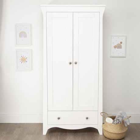 CuddleCo Clara 2 Door Double Wardrobe - White 2