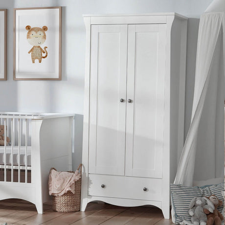 CuddleCo Clara 2 Door Double Wardrobe - White 1