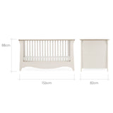 CuddleCo Clara 3 Piece Nursery Furniture Set (Cot Bed, Dresser & Wardrobe) - Cashmere and Ash 2