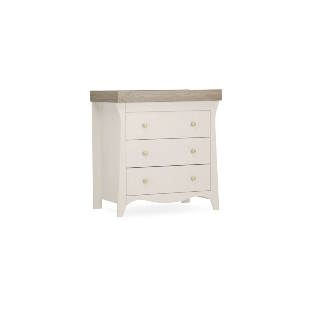 CuddleCo Clara 3 Piece Nursery Furniture Set (Cot Bed, Dresser & Wardrobe) - Cashmere and Ash 15