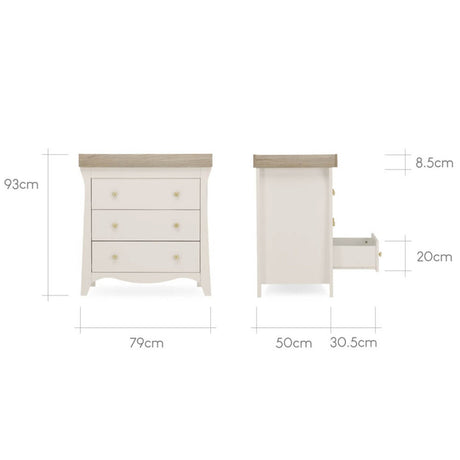 CuddleCo Clara 3 Drawer Dresser & Changer - Cashmere and Ash 7