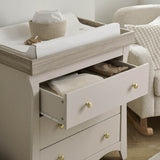 CuddleCo Clara 3 Piece Nursery Furniture Set (Cot Bed, Dresser & Wardrobe) - Cashmere and Ash 20
