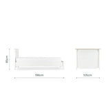 CuddleCo Clara Single Bed - White and Ash