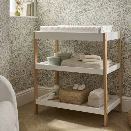 CuddleCo Nola 3 Piece Nursery Furniture Set - White and Natural 20