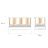 CuddleCo Nola 3 Piece Nursery Furniture Set - White and Natural 17