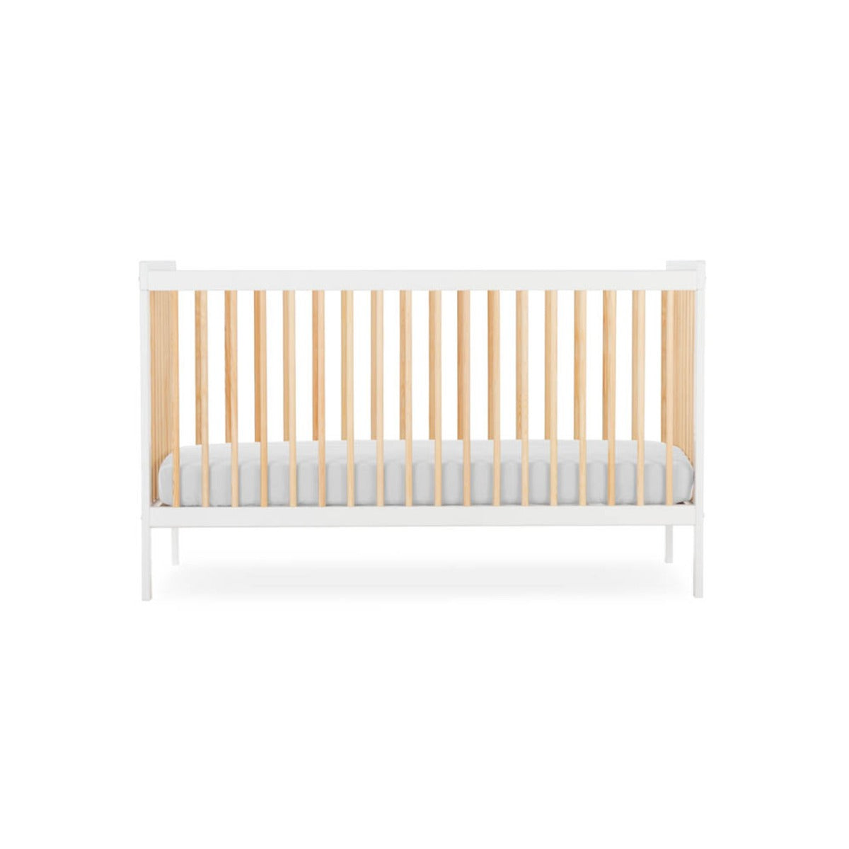 CuddleCo Nola Cot Bed - White and Natural 10
