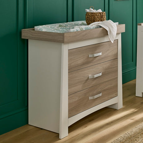 CuddleCo Ada 3 Piece Nursery Furniture Set – White and Ash 16