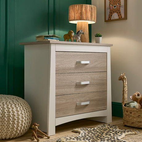 CuddleCo Ada 3 Piece Nursery Furniture Set – White and Ash 17
