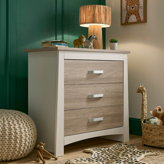 CuddleCo Ada Dresser Changer – White and Ash 1