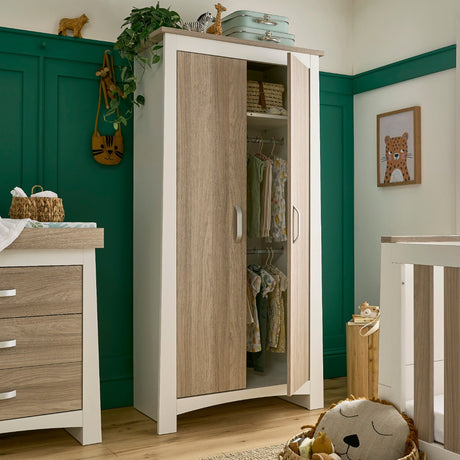 CuddleCo Ada 3 Piece Nursery Furniture Set – White and Ash 2