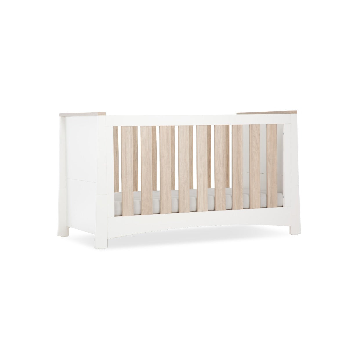 CuddleCo Ada Cot Bed – White and Ash 4