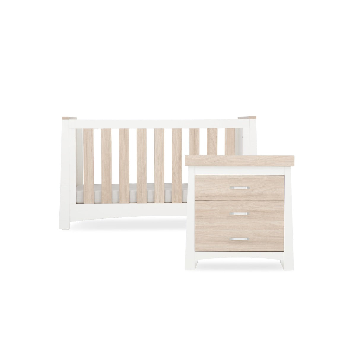 CuddleCo Ada 2 Piece Nursery Furniture Set – White and Ash 10