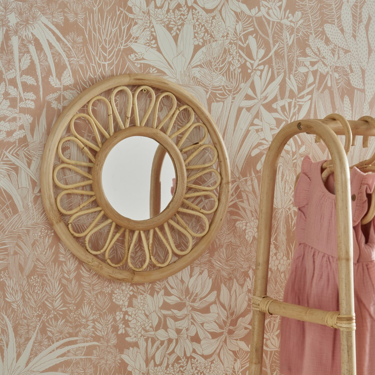 CuddleCo Aria Mirror - Rattan 1