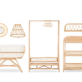 CuddleCo Aria Complete 7 Piece Nursery Furniture Set - Rattan 17