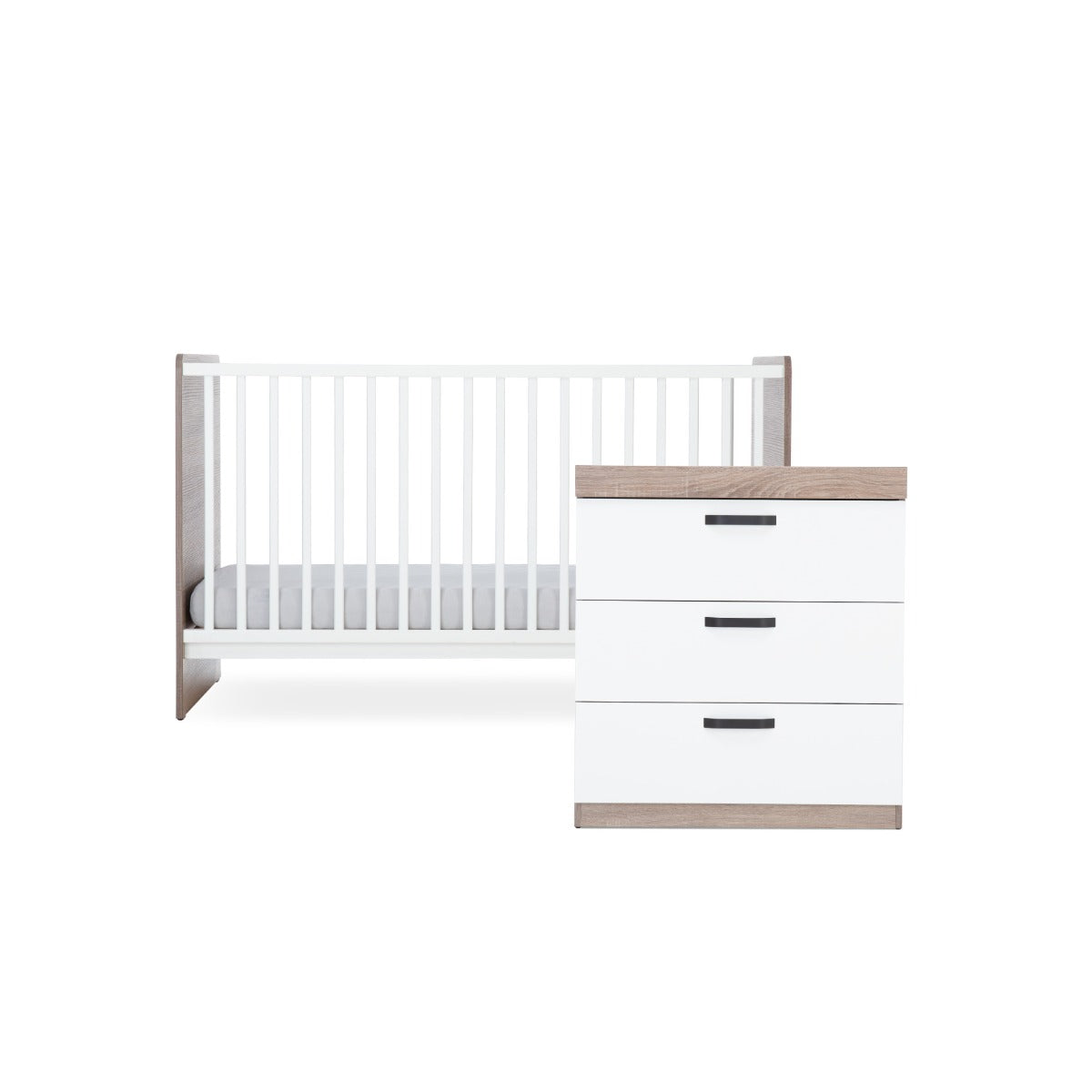 CuddleCo Enzo 2 Piece Nursery Furniture Set - Oak and White 8