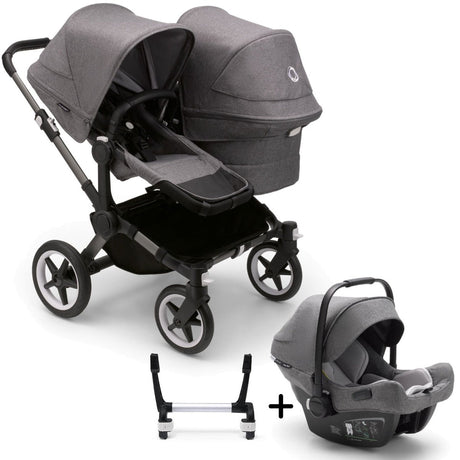 Bugaboo Donkey 5 Duo with Turtle Air Travel System - Graphite/Grey Melange 1