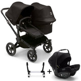 Bugaboo Donkey 5 Duo with Turtle Air Travel System - Black/Midnight Black 1