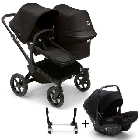 Bugaboo Donkey 5 Duo with Turtle Air Travel System - Black/Midnight Black 1
