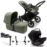 Bugaboo Donkey 5 Mono with Turtle Air Travel System - Black/Forest Green 7