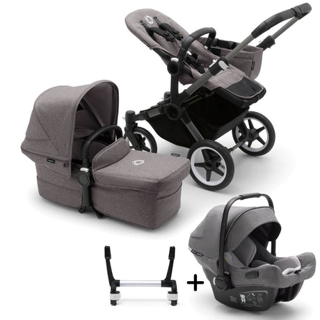 Bugaboo Donkey 5 Mono with Turtle Air Travel System - Graphite/Grey Melange 1