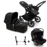 Bugaboo Donkey 5 Mono with Turtle Air Travel System - Black/Midnight Black 1