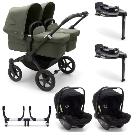 Bugaboo Donkey 5 Twin with Turtle Air Travel System - Black/Forest Green 5