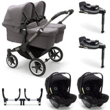 Bugaboo Donkey 5 Twin with Turtle Air Travel System - Graphite/Grey Melange 7