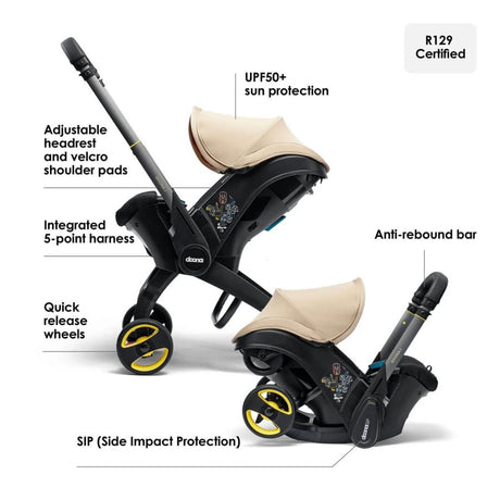 Doona i Infant Car Seat Stroller - Sahara Sand 9