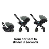 Doona X Infant Car Seat Stroller + IsoFix Base - Slate Green