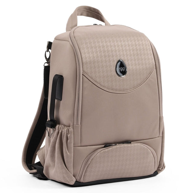 Egg 3 Backpack Special Edition Changing Bag - Houndstooth Almond 1