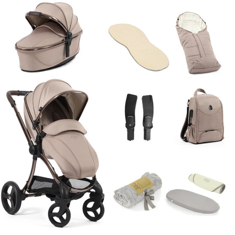 Egg 3 Stroller 9 Piece Snuggle Special Edition Accessory Bundle - Houndstooth Almond 1