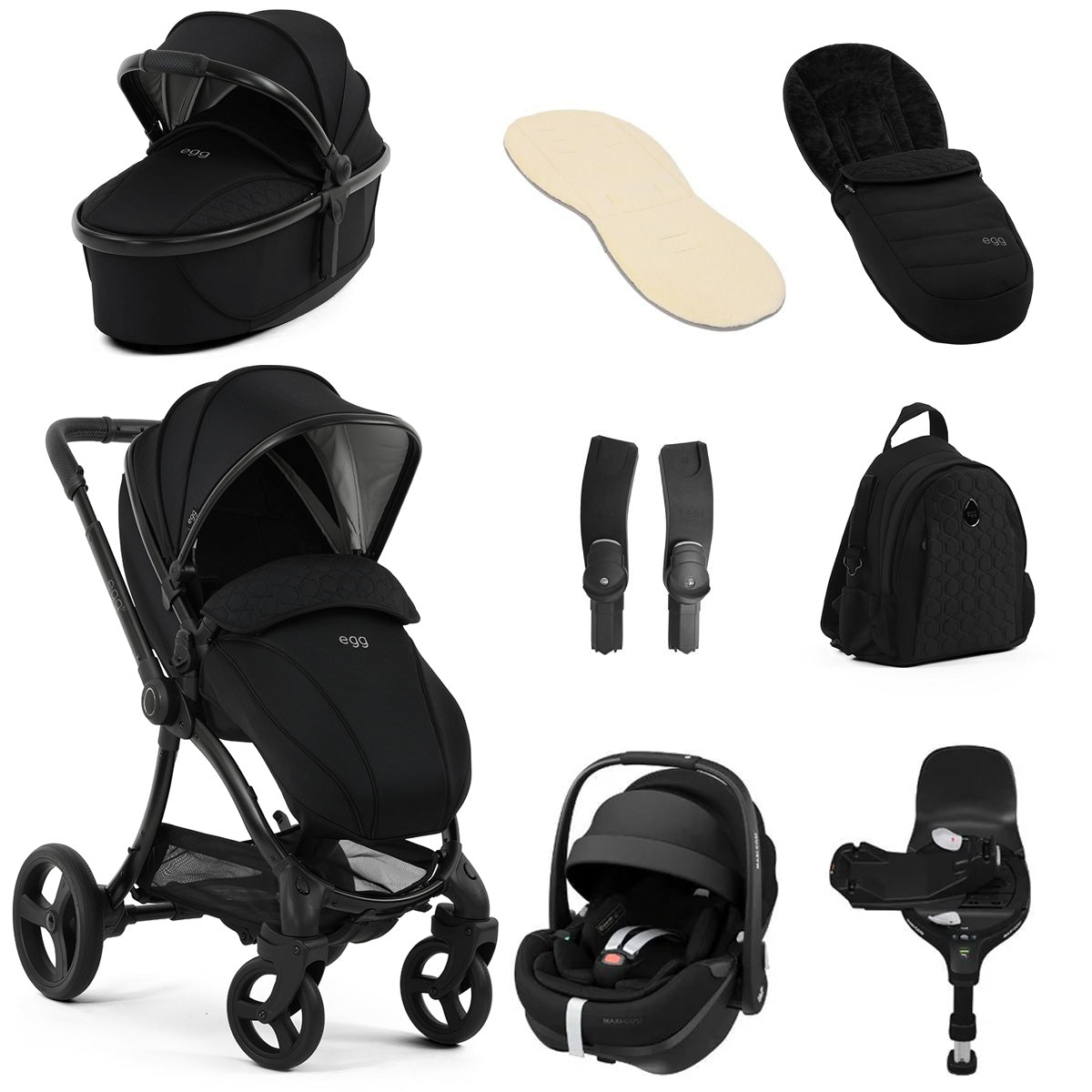 Egg 3 Luxury Maxi-Cosi Pebble 360 Pro2 i-Size Travel System Bundle - Panther