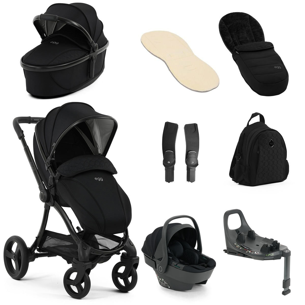 Egg 3 Luxury Shell 360 Travel System Bundle - Panther