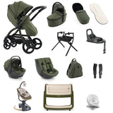 Egg 3 Ultimate Shell 360 Car Seat & Nursery Essentials Bundle - Sage